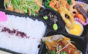 写真：とんかつネギ塩だれと骨なしタラ甘酢あんかけ弁当